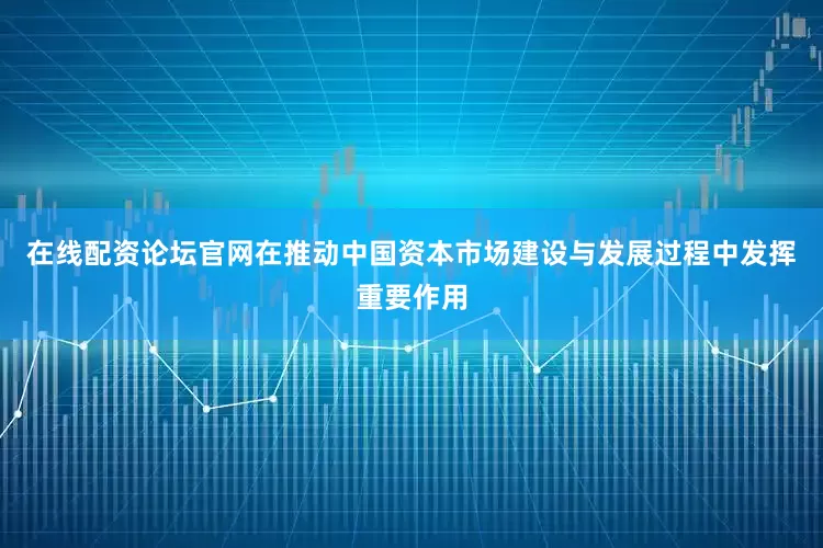 在线配资论坛官网在推动中国资本市场建设与发展过程中发挥重要作用
