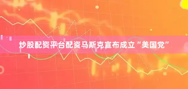 炒股配资平台配资马斯克宣布成立“美国党”
